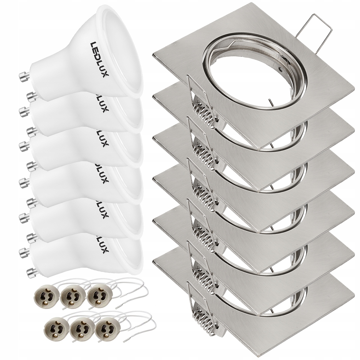 

6x oprawa halogenowa Ruchoma kwadrat Led GU10 5W