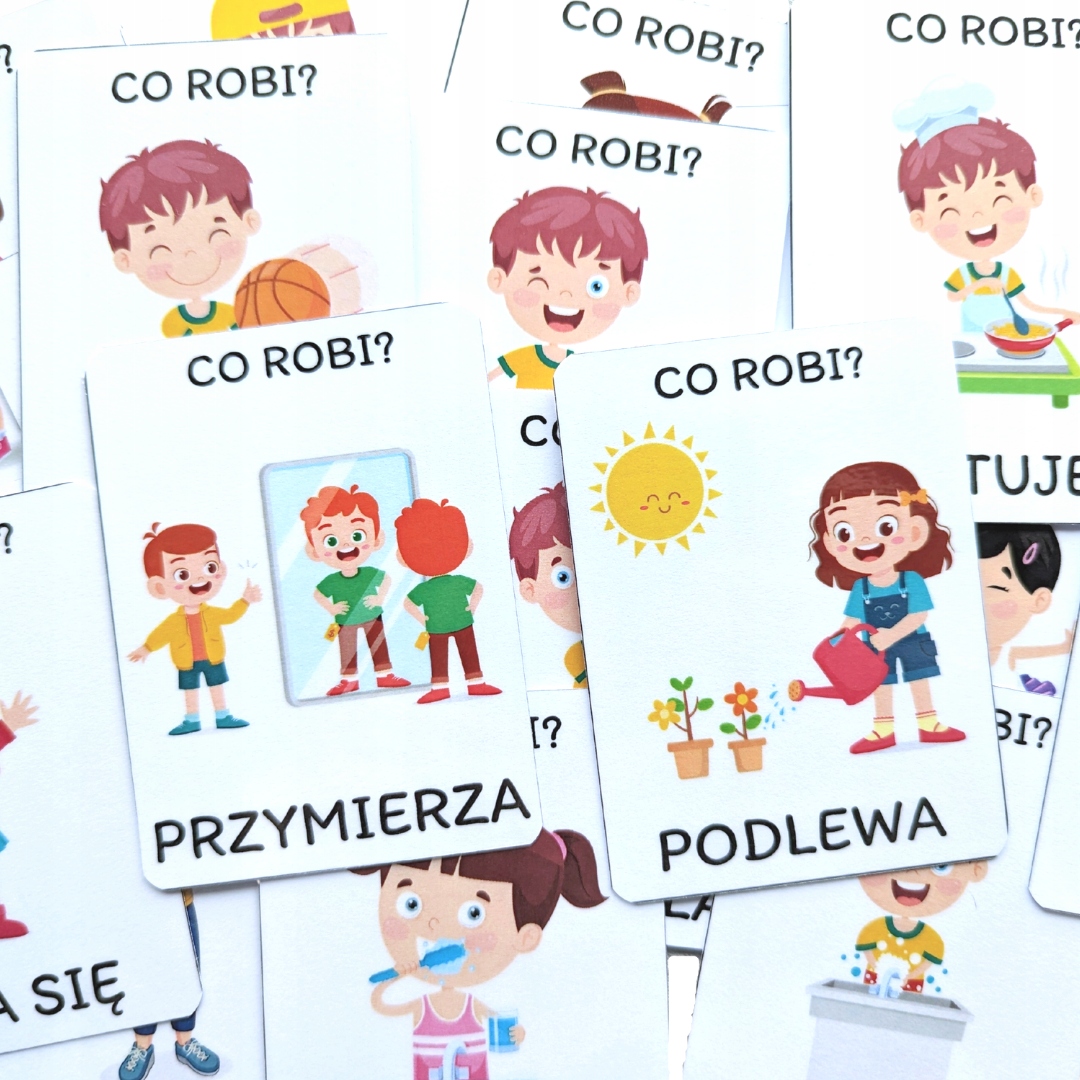 

Co Robi Czynności Czasowniki 56 fiszek dla dzieci