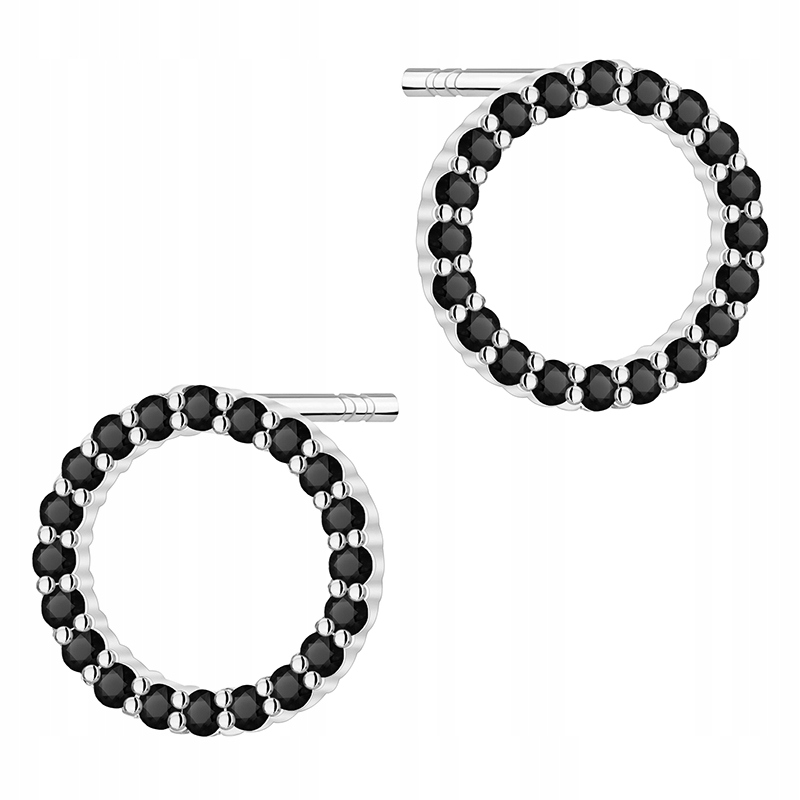 Zlaté Náušnice 585 Ring s Brilianty 0,20 ct Tužka