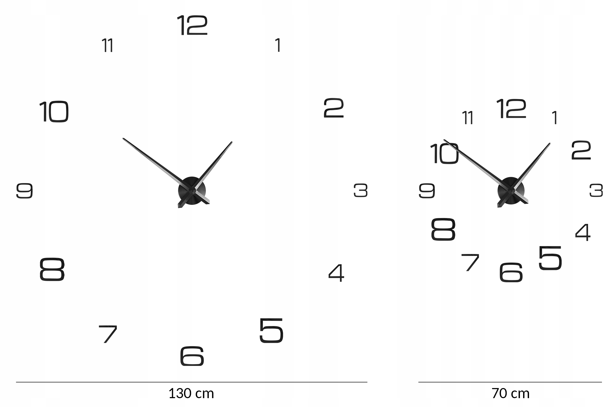 ZEGAR ŚCIENNY DUŻY NOWOCZESNY NAKLEJANY DIY CZARNY Kod producenta Zegar ścienny naklejany DIY Z6C-FR