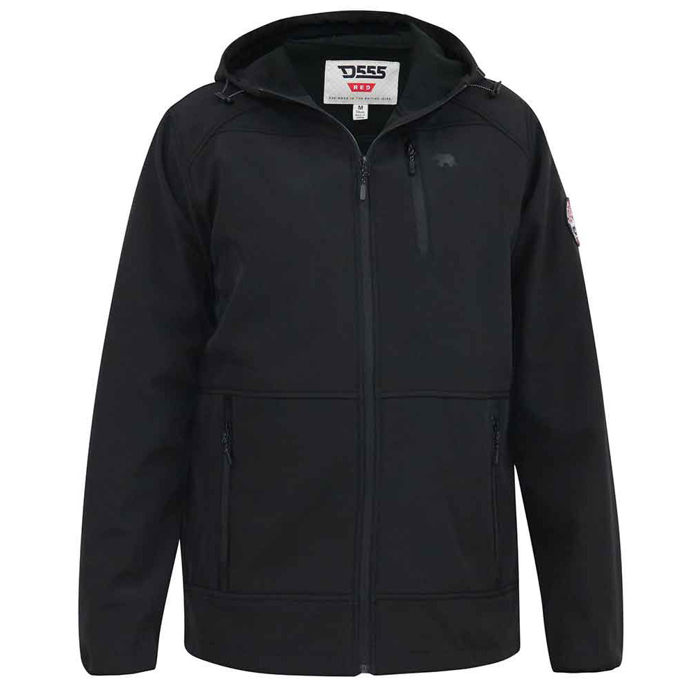 D555 bunda pánská Christopher softshell nadměrná velikost 5XL černá