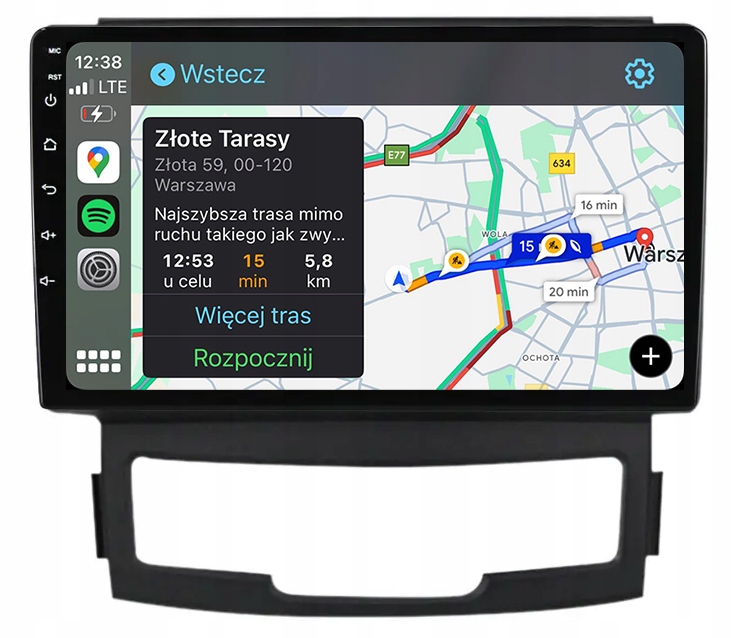 Ssangyong Korando Rádio Navigace Android Auto Carplay Mapy 8GB/128GB Dsp
