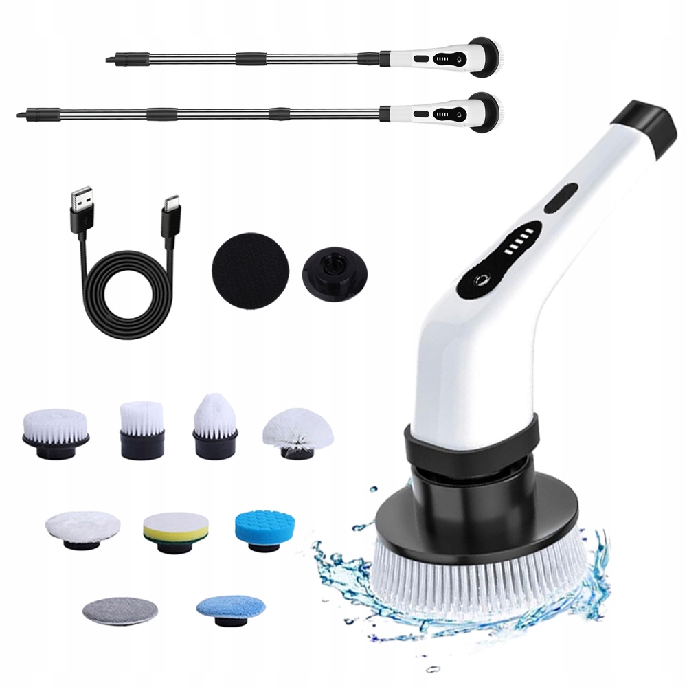 Levně Bílý Elektrický Rotační Čisticí Kartáč Na Podlahy A Nábytek