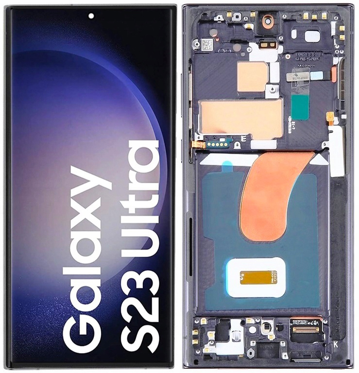 Oled displej pro Samsung Galaxy S23 Ultra 5G S918 S918B LCD displej Rámeček