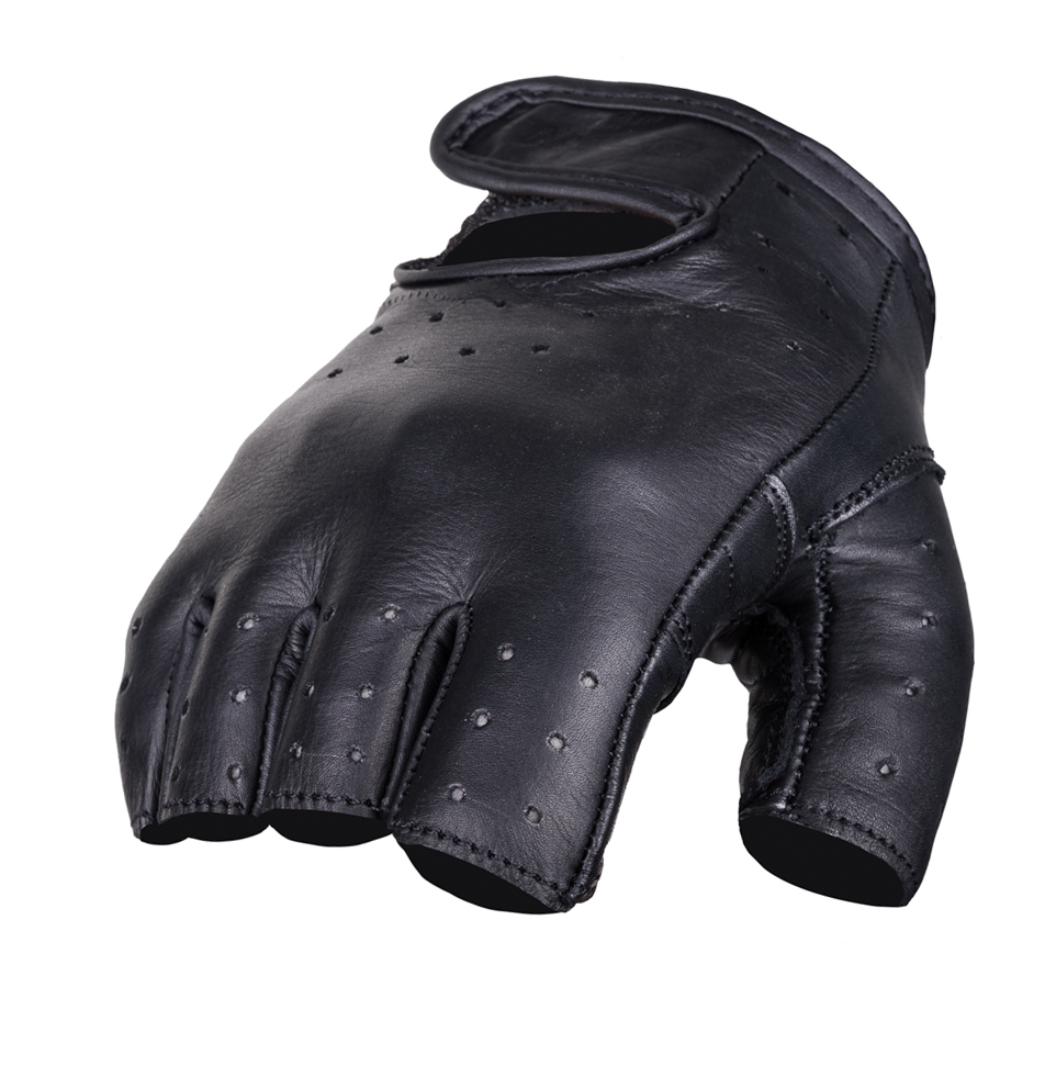 OZONE MOTO RĘKAWICE BEZ PALCÓW RASCAL SKÓRA BLK S