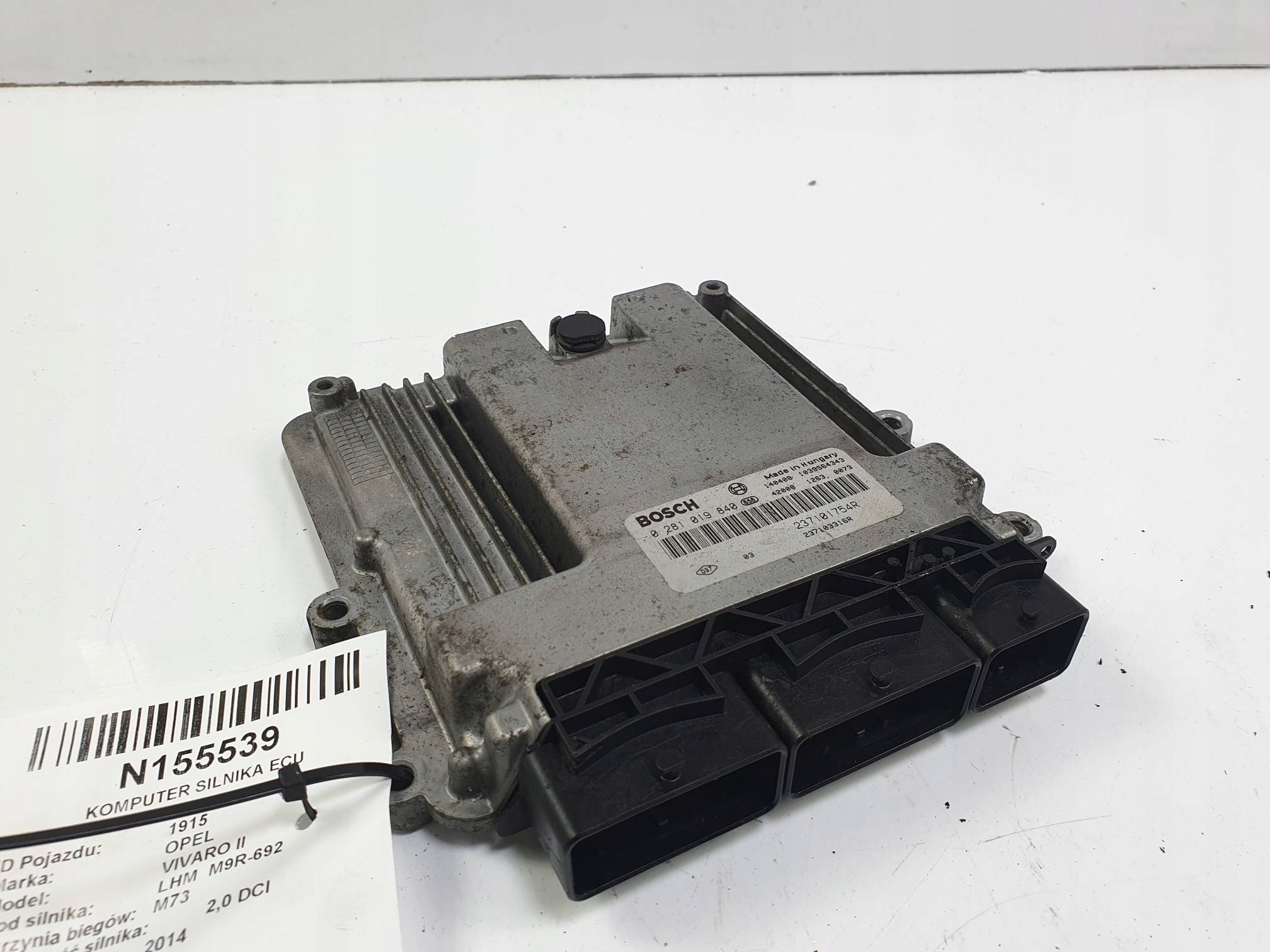 computer Motore ECU 237101754R OPEL VIVARO II