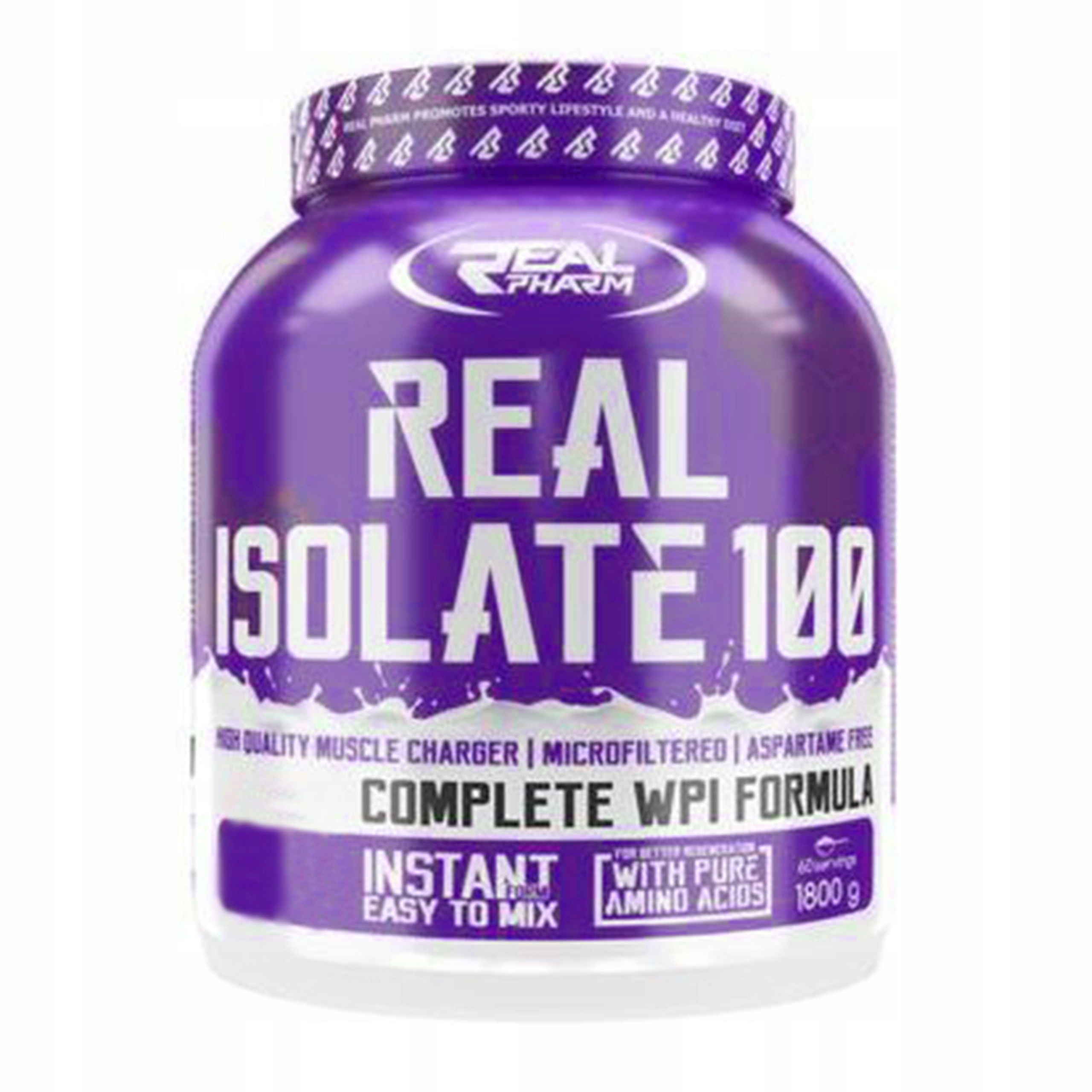 Proteinový Izolát Real Pharm Real Isolate 1800 g Wpi Čokoláda 60 porcí