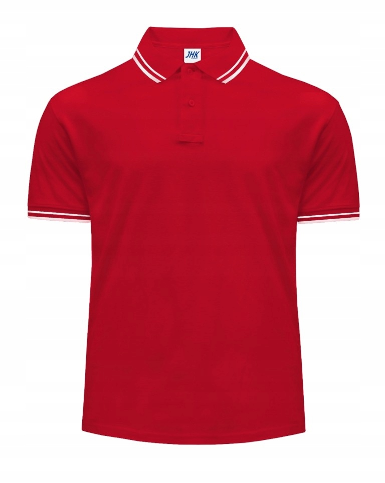 

Koszulka Polo męska Jhk Contrast czerwony biały XL