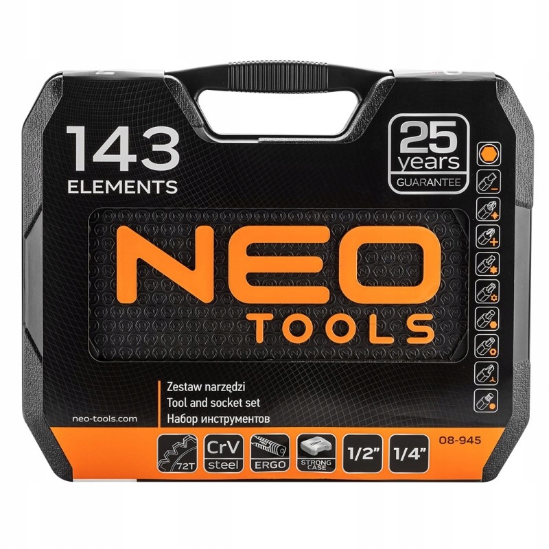 Zestaw narzedzi 143 szt NEO TOOLS KOMPLET 08 945 Mark NEO Tools