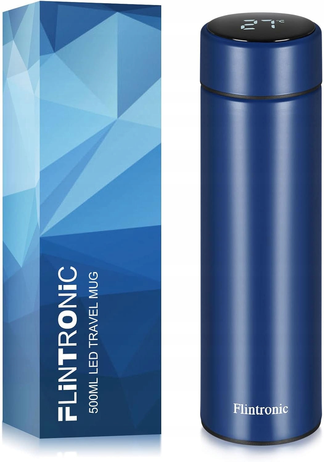 Flintronic Kubki Podróżne, Izolowana Butelka, Wskaźnik Temperatury Led500ml
