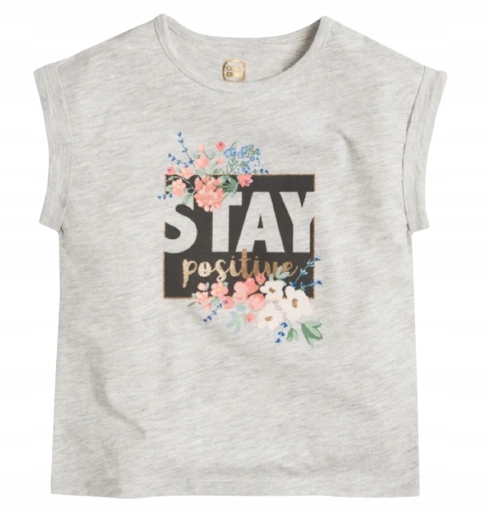 

Cool Club t-shirt 104 koszulka Stay Positive kwiat