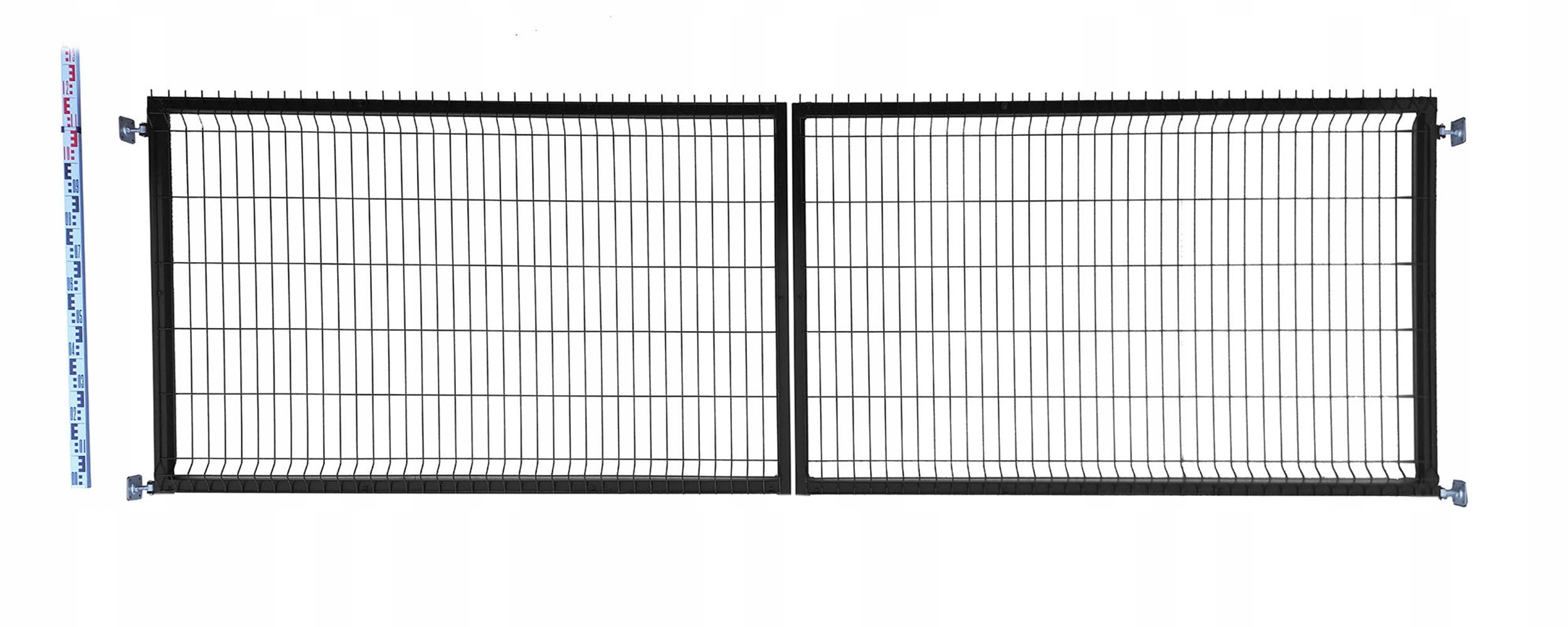 Brána Pletivové 120cm černá Panelová RAL9005 dvoukřídlá 123cm