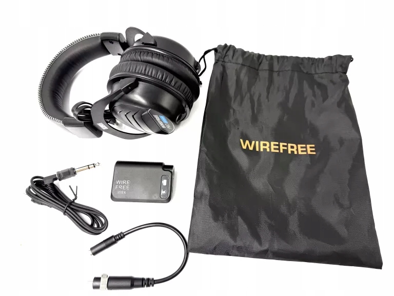 SŁUCHAWKI BEZPRZEWODOWE MILITARNE QUEST WA PRO+TRANSMITER+KABEL