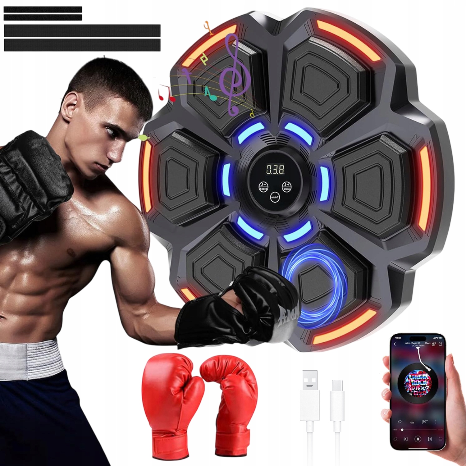 Boxerská Deska Stroj Digitální Hudba Bluetooth Trenažér Pro Box Tabule