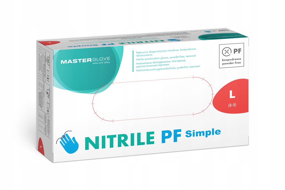 

Rękawiczki nitrylowe rękawice opakowanie 100szt L