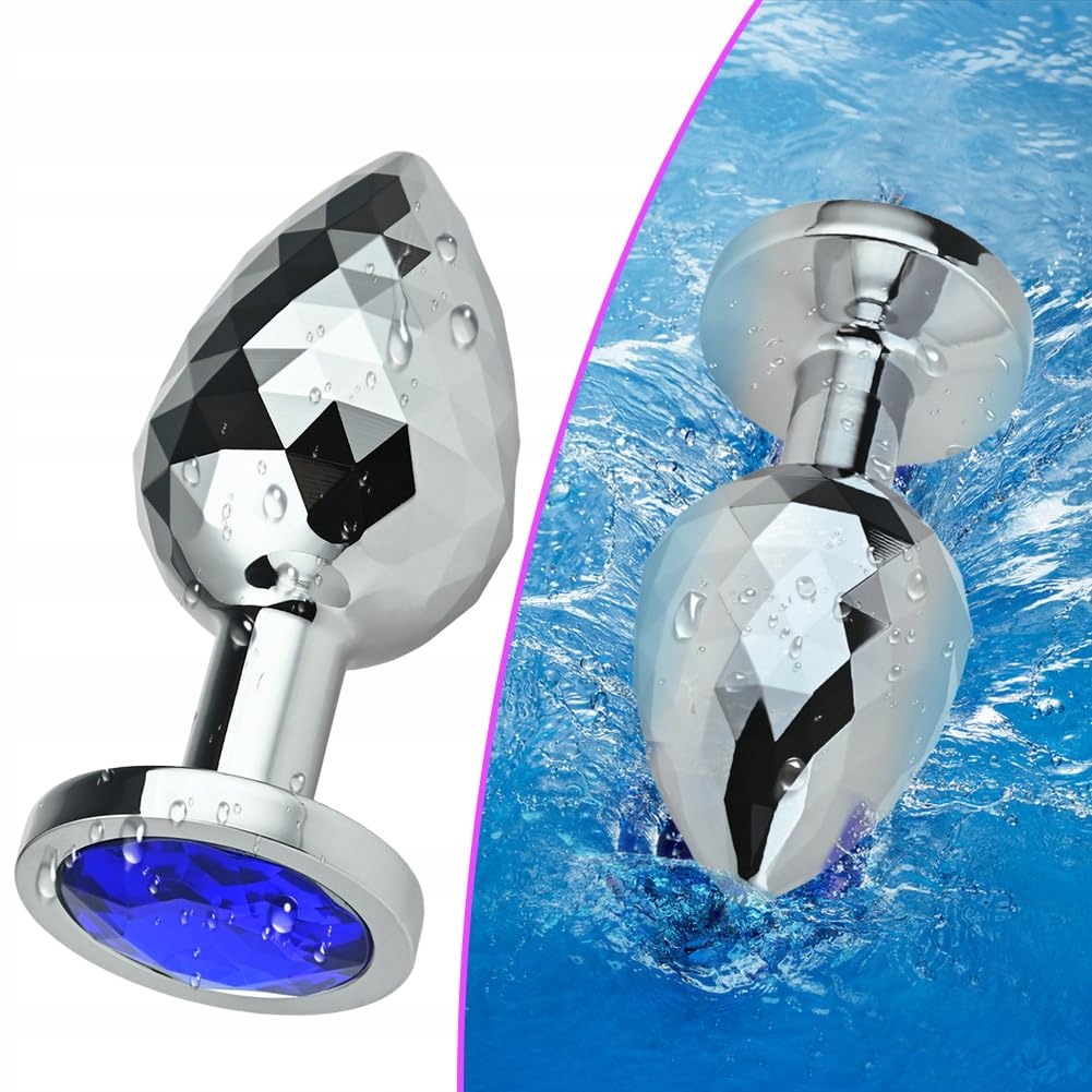 SXOVO Korek Analny Metalowy Z Diamentem Dla Kobiet i Mężczyzn (M) — miniatura 6