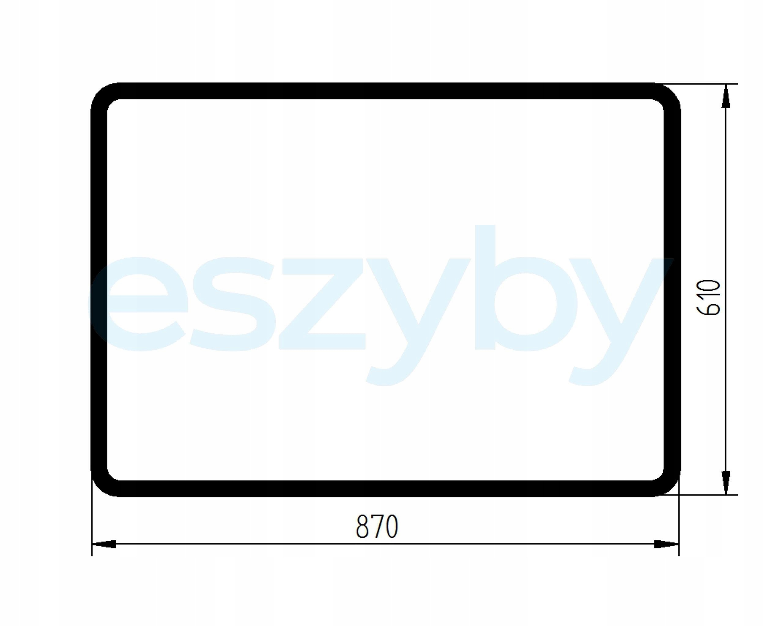 sklo bagr Volvo zadní 7416815