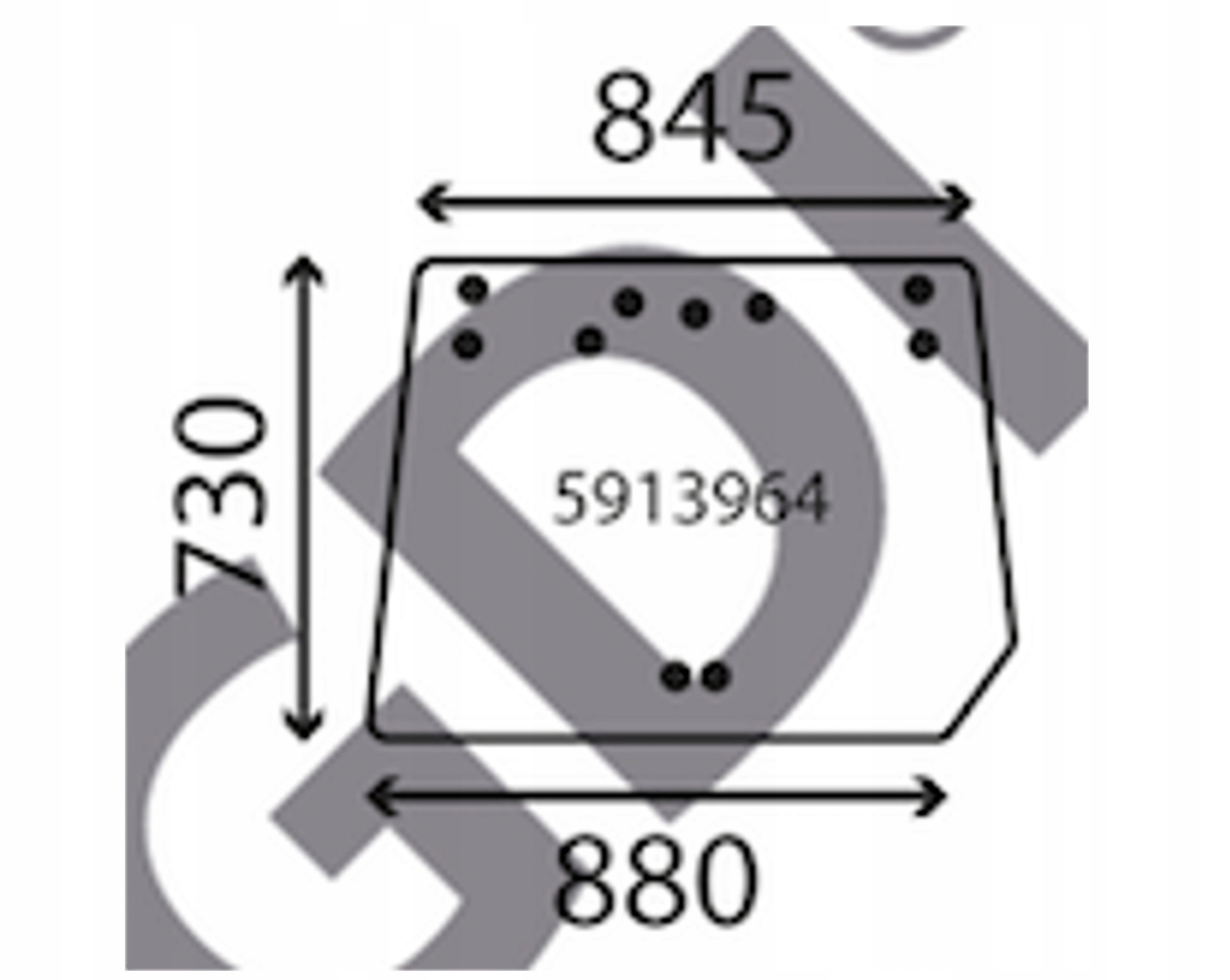 sklo pro traktor Kubota zadní 3B791-70550