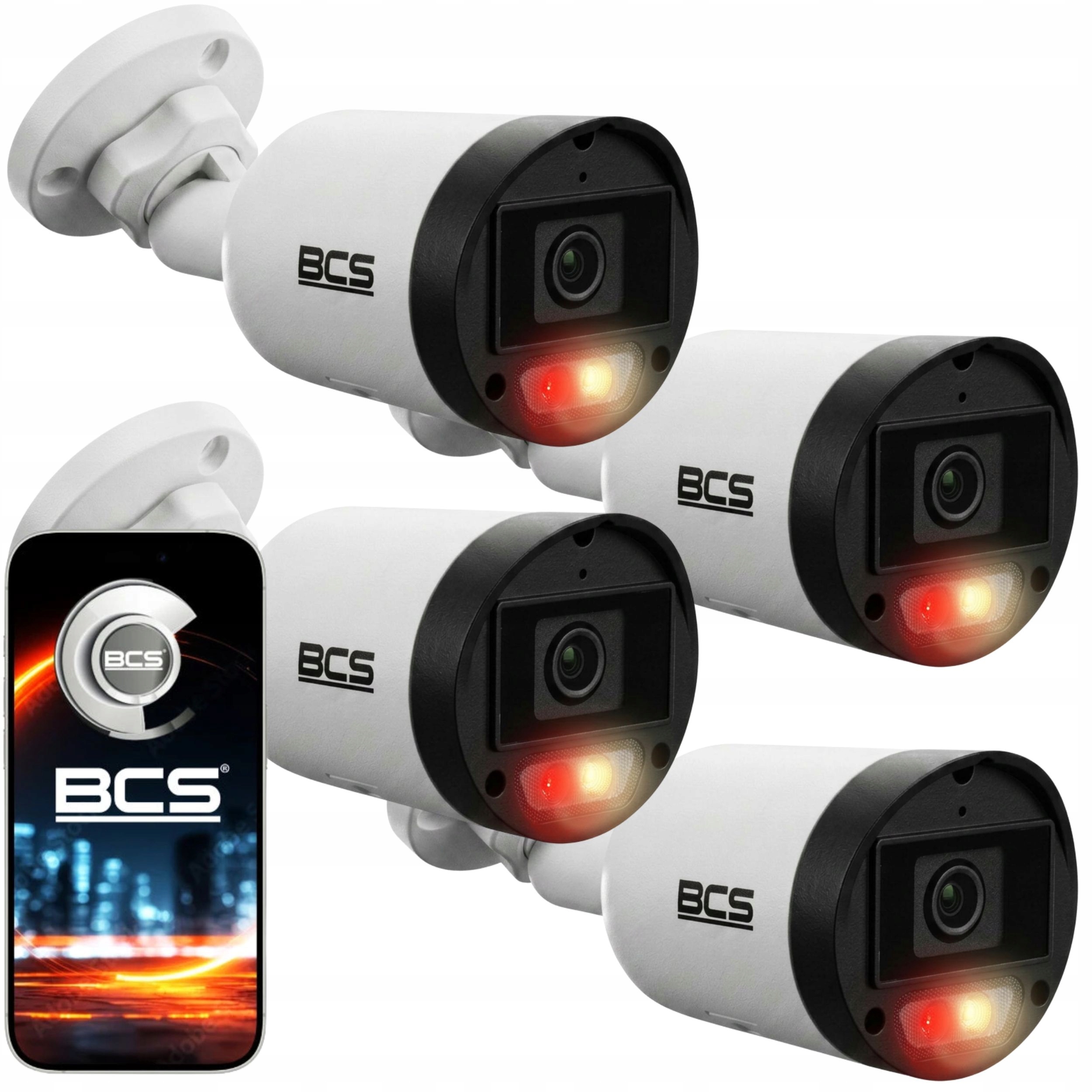 Kamera 4x BCS-P-TIP14FSR5(2) 4MPX IR50M IP67 Detekcja Dori Blc Hlc Ai Bcs