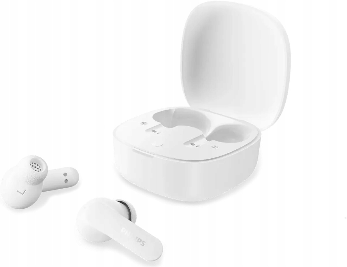 Philips Słuchawki Bluetooth True Wireless Dynamiczne basy białe TAT2100