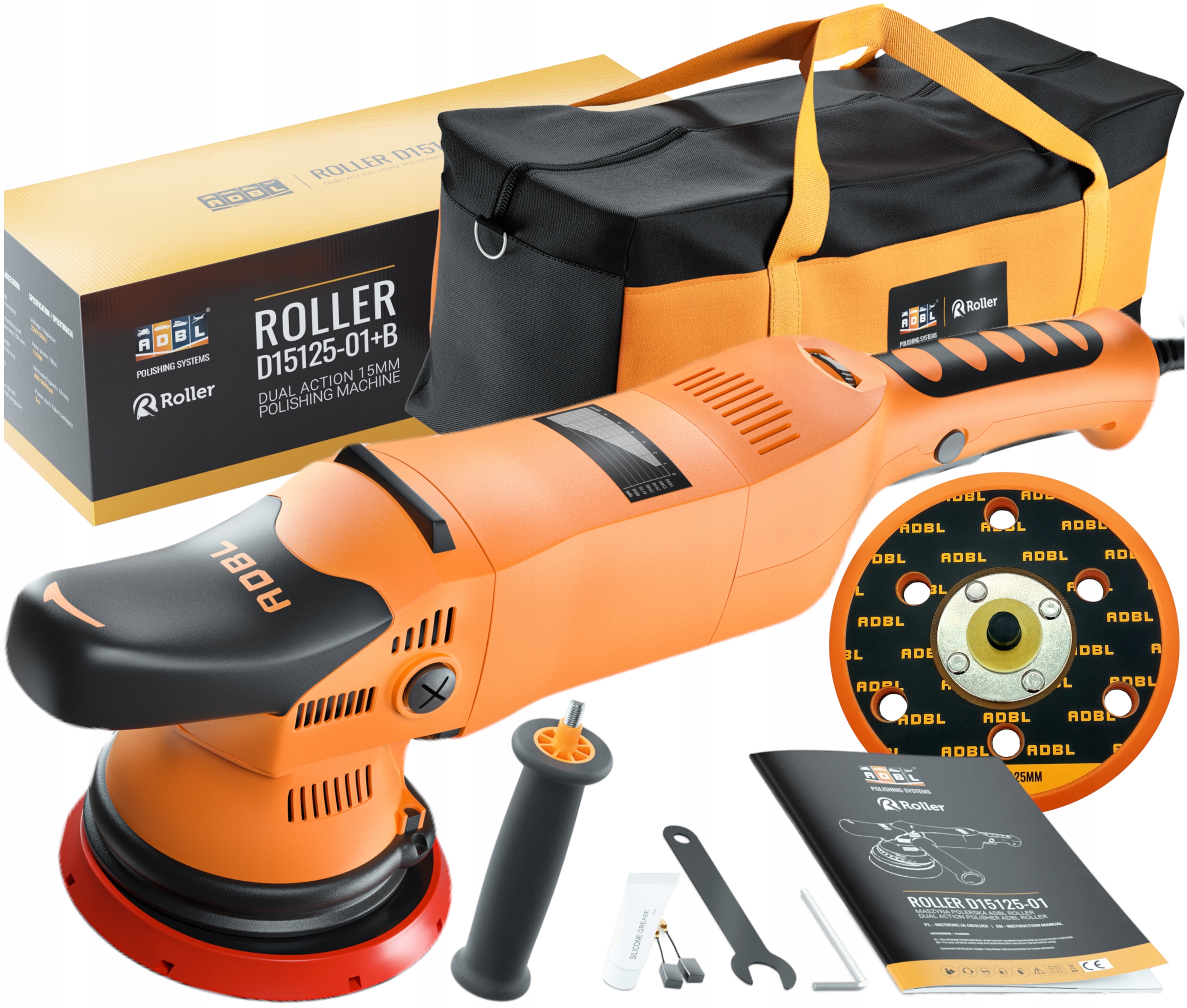 ADBL Roller D15125 Zestaw Maszyna Polerska Pasty Ultracoat Polerka Lakieru Stan opakowania oryginalne