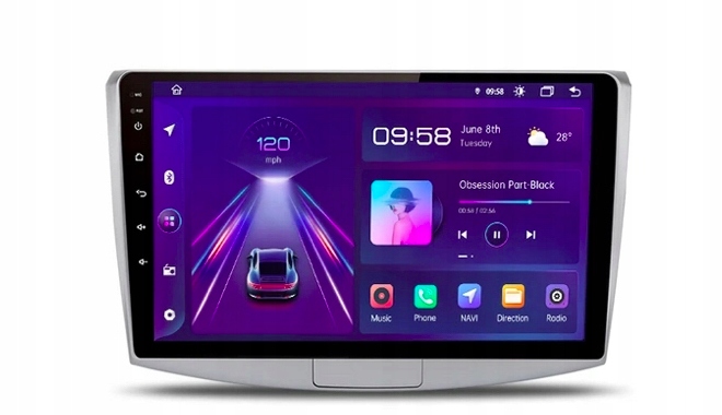 Autorádio rámeček Passat B6 B7 8GB 256GB Carplay