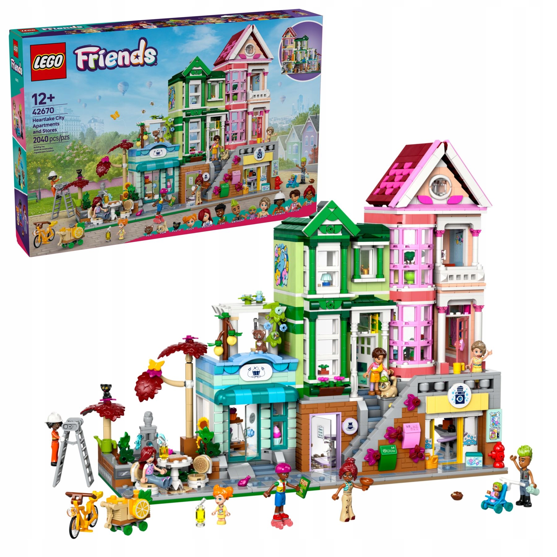 stavebnice Lego Friends 42670 Byty a obchody ve městě Heartlake