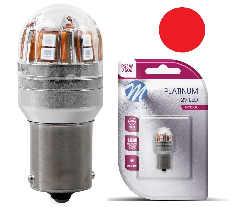 

Żarówka Led P21W R5W R10W Czerwona *mocna **canbus