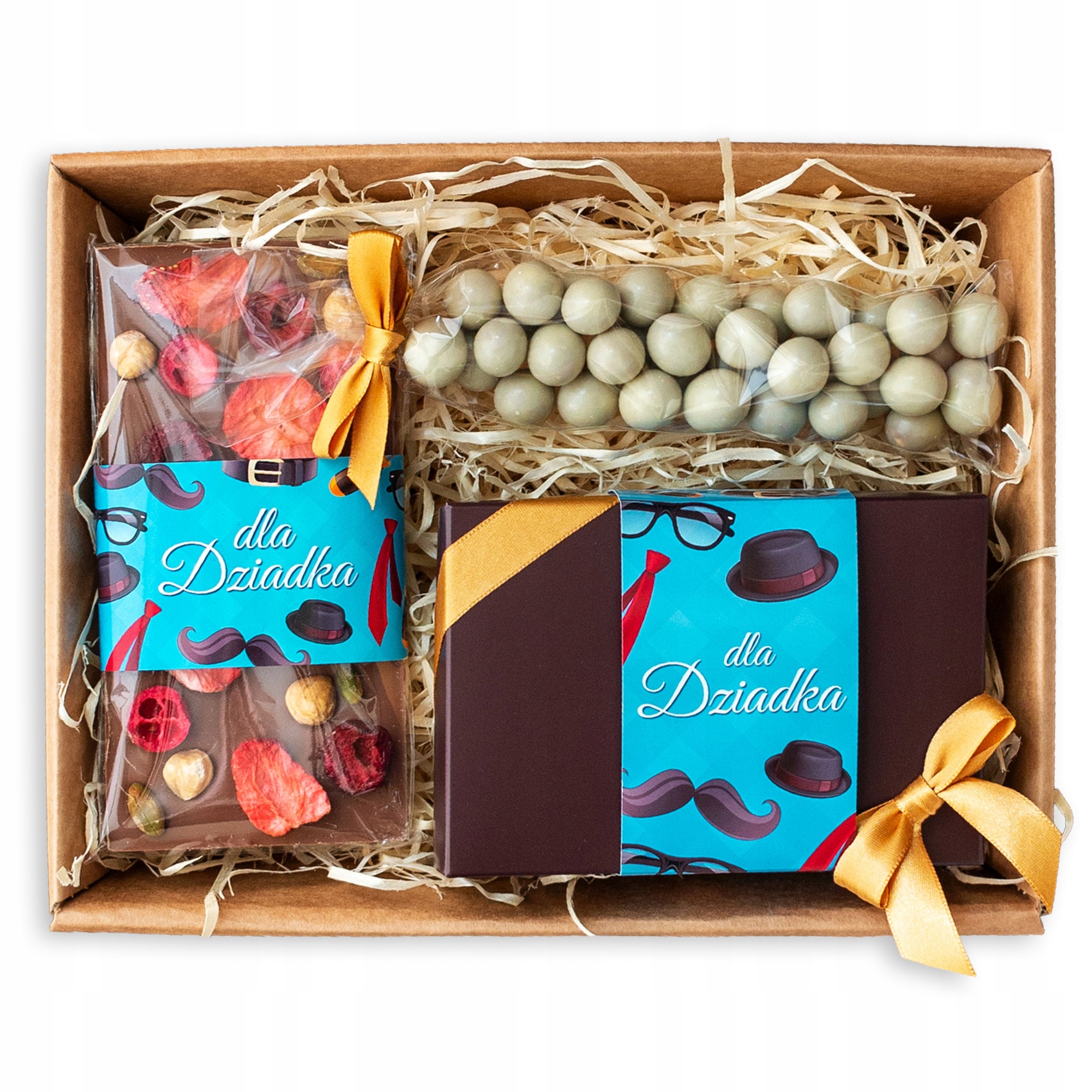 Kosz ze słodkościami dla Dziadka Upominek na Dzień Dziadka