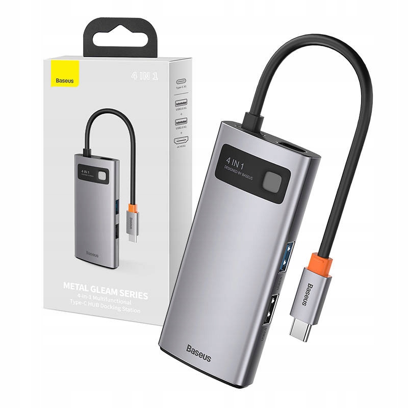 Usb-c hub Baseus Metal Gleam Series 4-portový