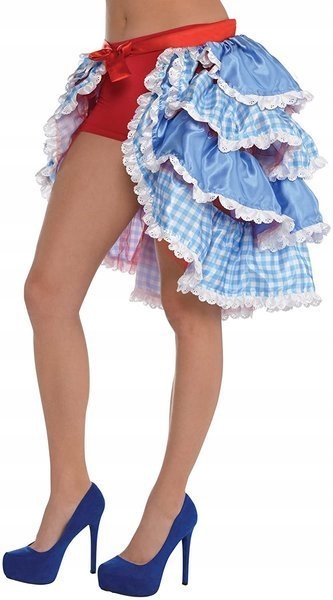 

Spódnica Wiązana W Kratkę Biało Niebieska M/L