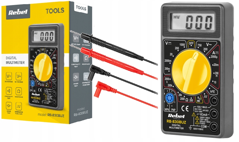 

Miernik Uniwersalny Multimetr Elektryczny Cyfrowy