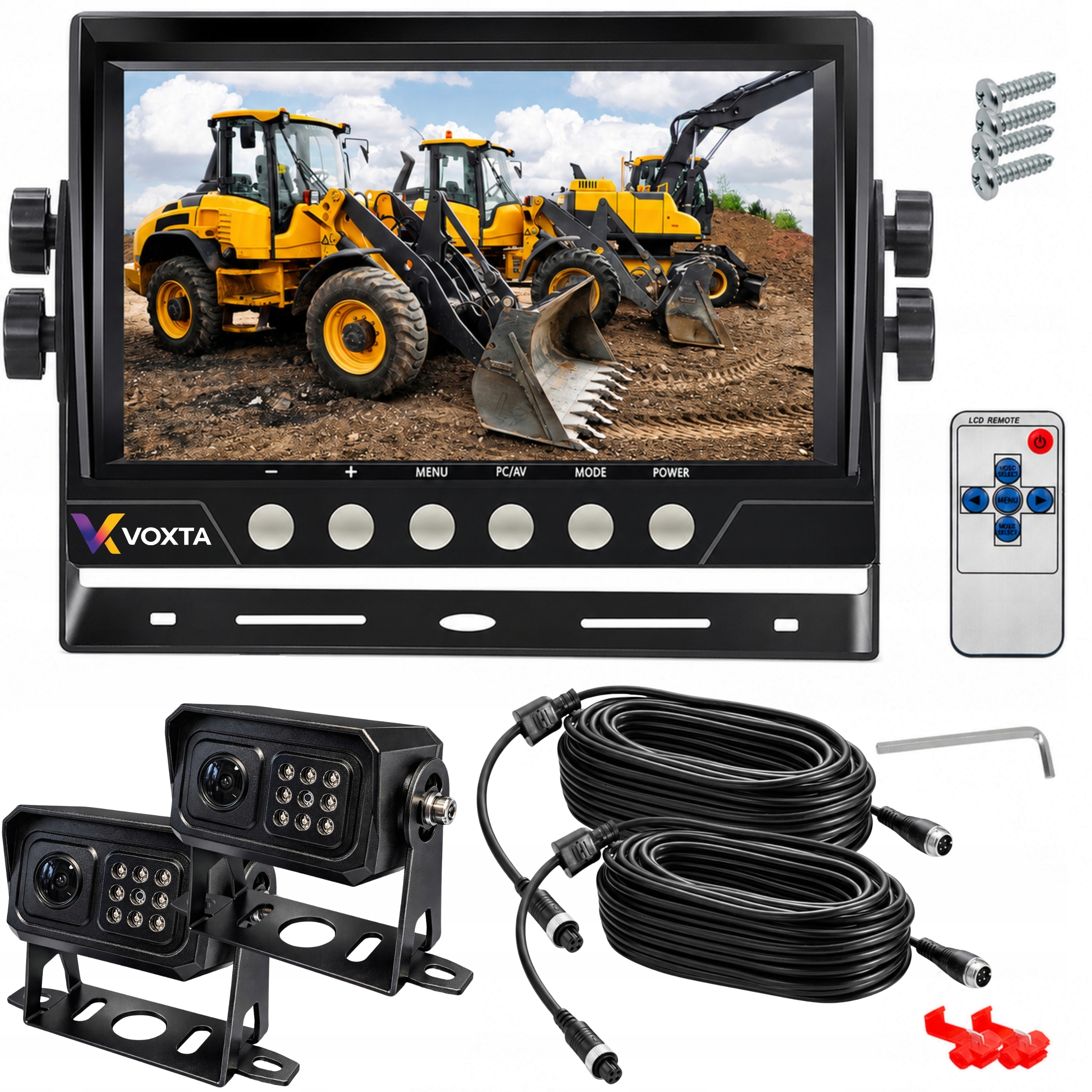 Set Pro Couvání Monitor 2x Kamera Sony Full Hd Kamion Bus Traktor Kombajn 15M