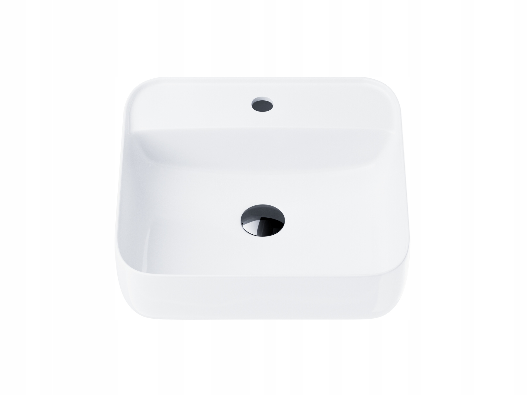 Umývadlo Na Dosku Corsan Ango UC9902BL 39,5x39,5 S Otvorom Čierny Korok