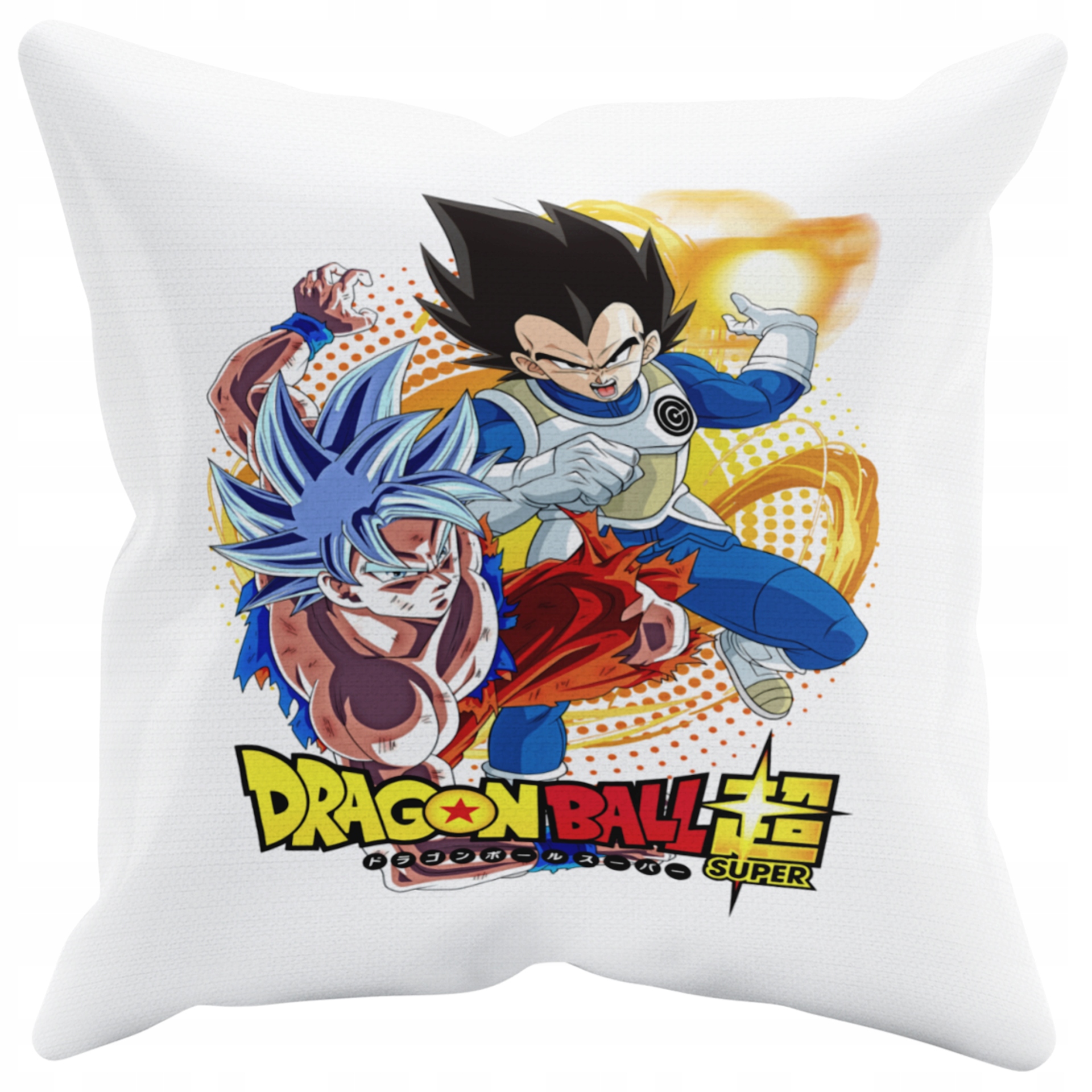 POSZEWKA NA PODUSZKĘ JAŚKA DO PRZEDSZKOLA DRAGONBALL+ IMIĘ GRATIS Kolor dominujący biel
