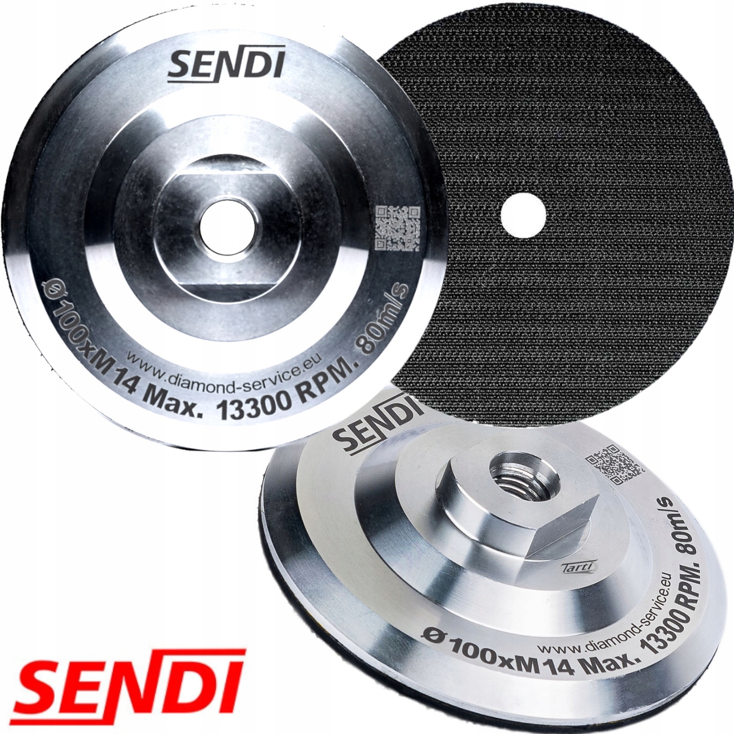 SENDI ADAPTER DO PADÓW RZEP 100mm ALUMINIOWY M14