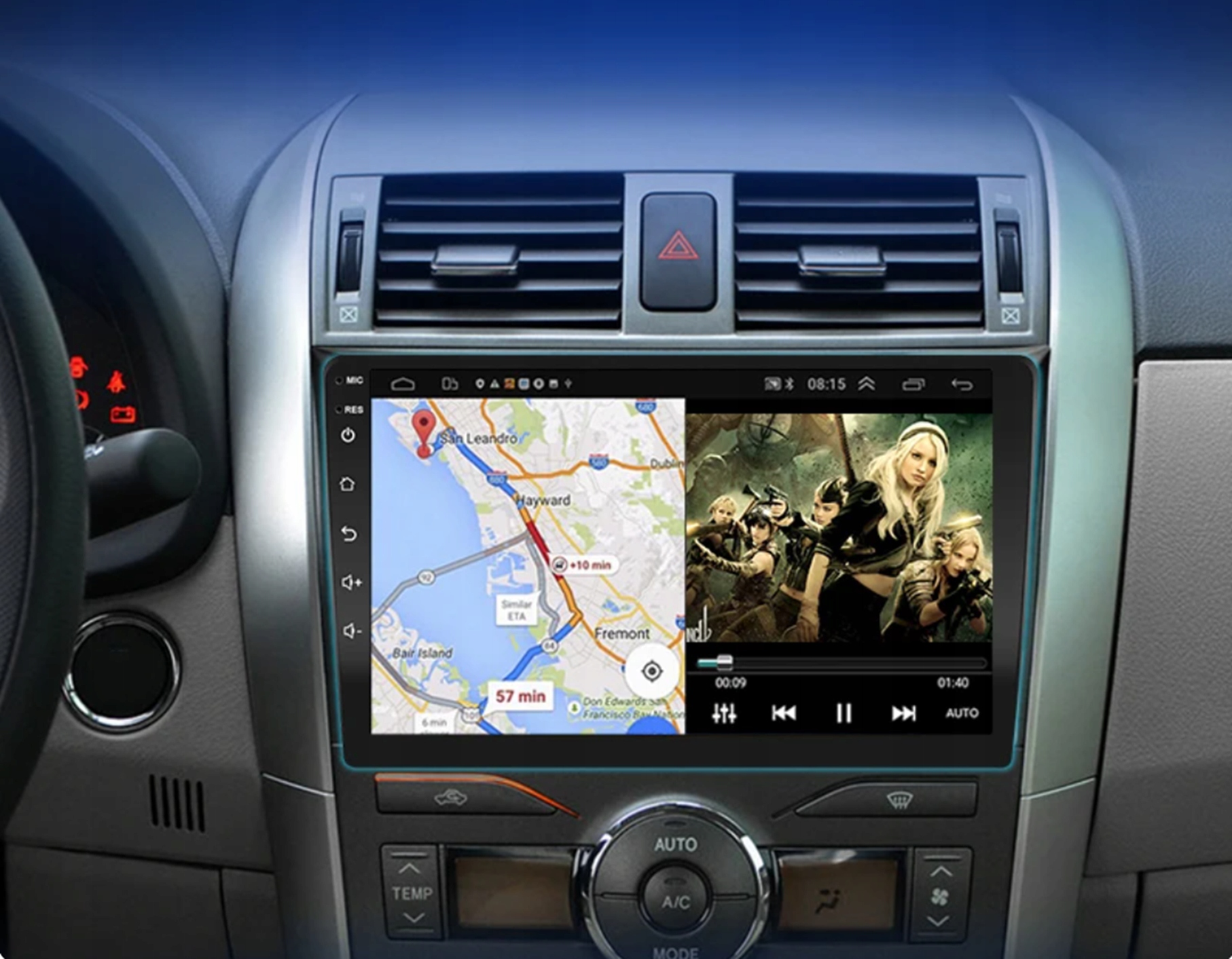 Radio Samochodowe 2DIN 10"Android 2/32GB Bluetooth USB CarPlay AndroidAuto Odtwarzane formaty plików .aac .ape .flac .mp3 .wav .wma