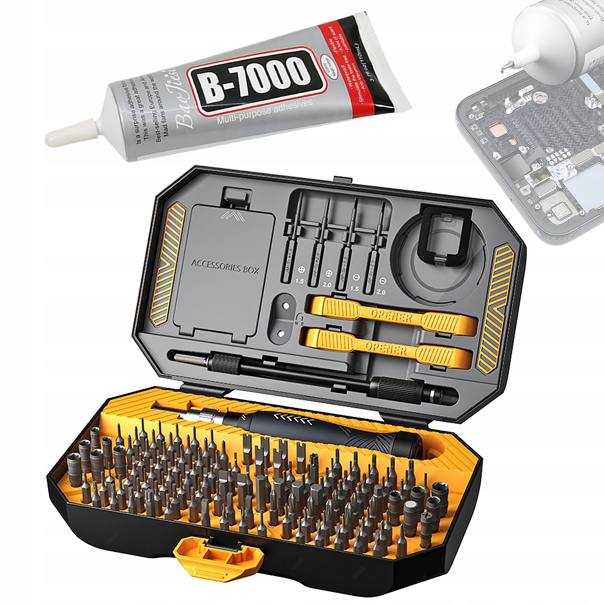 Montážní Lepidlo B7000 110 ml Sada 145 Nástrojů Pro Výměnu Dotykové Obrazovky