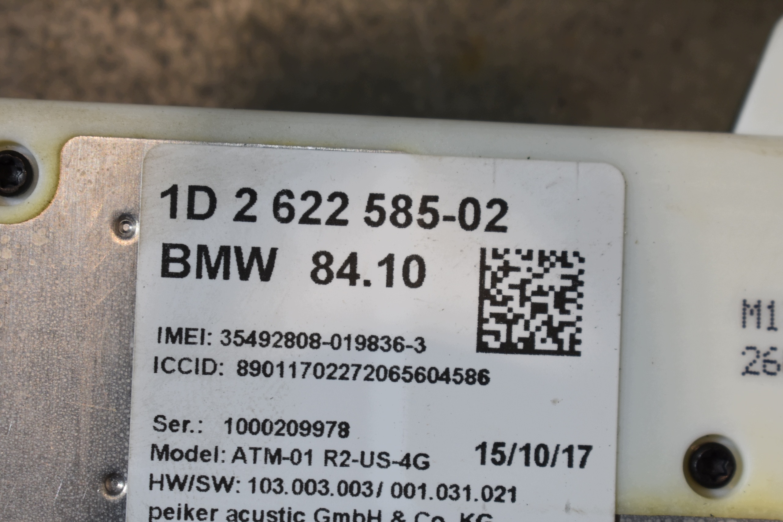 IDEALNY module control unit TELEMATIC BMW G01 X3 1