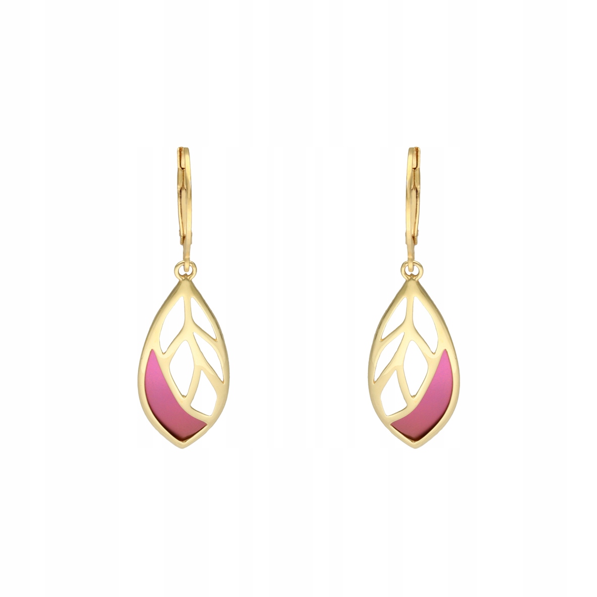 Náušnice fialové slzy titan stříbro pozlacené