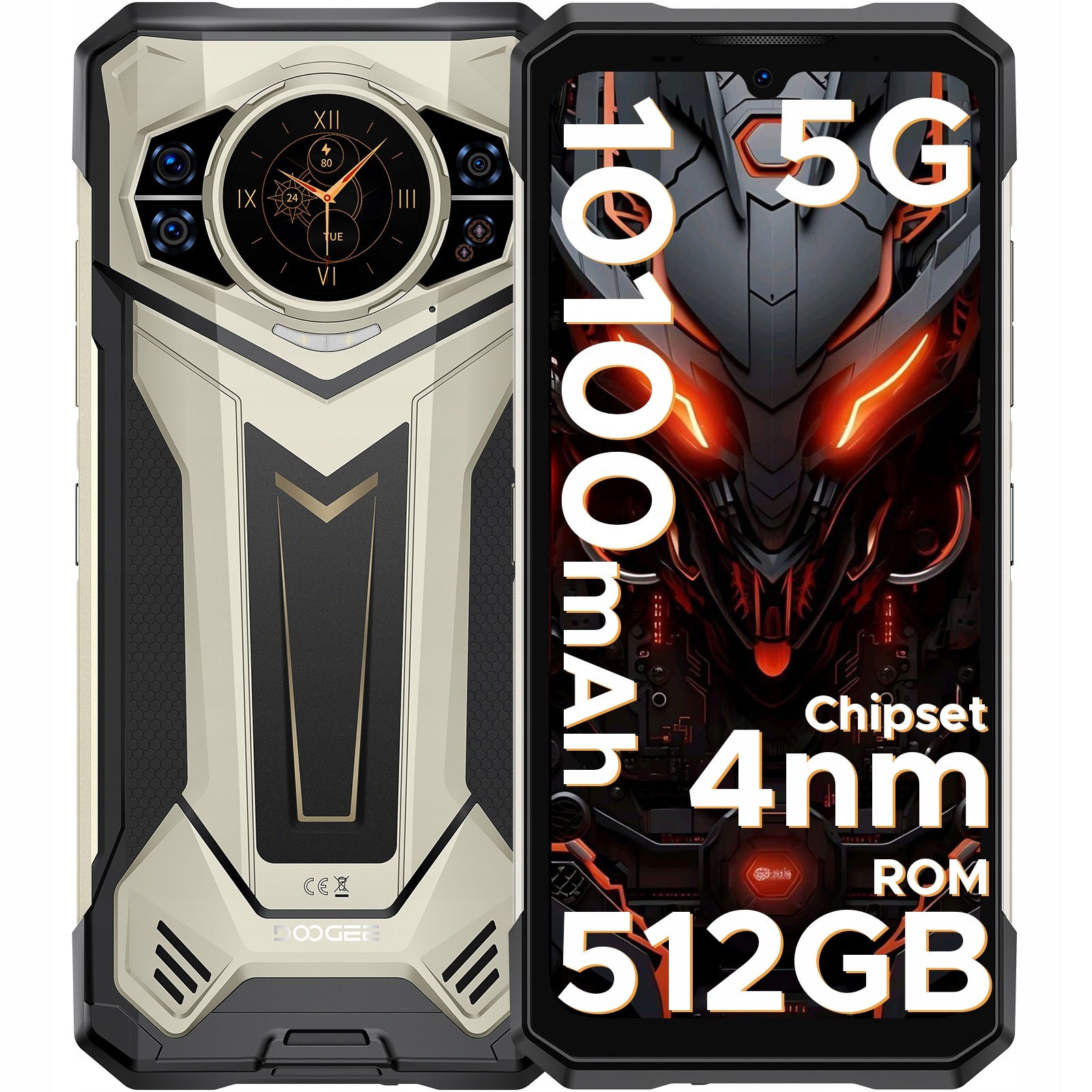 Erősített okostelefon 5G Doogee S200PLUS 32GB+512GB 10100mAh 100MP/120Hz/IP69K