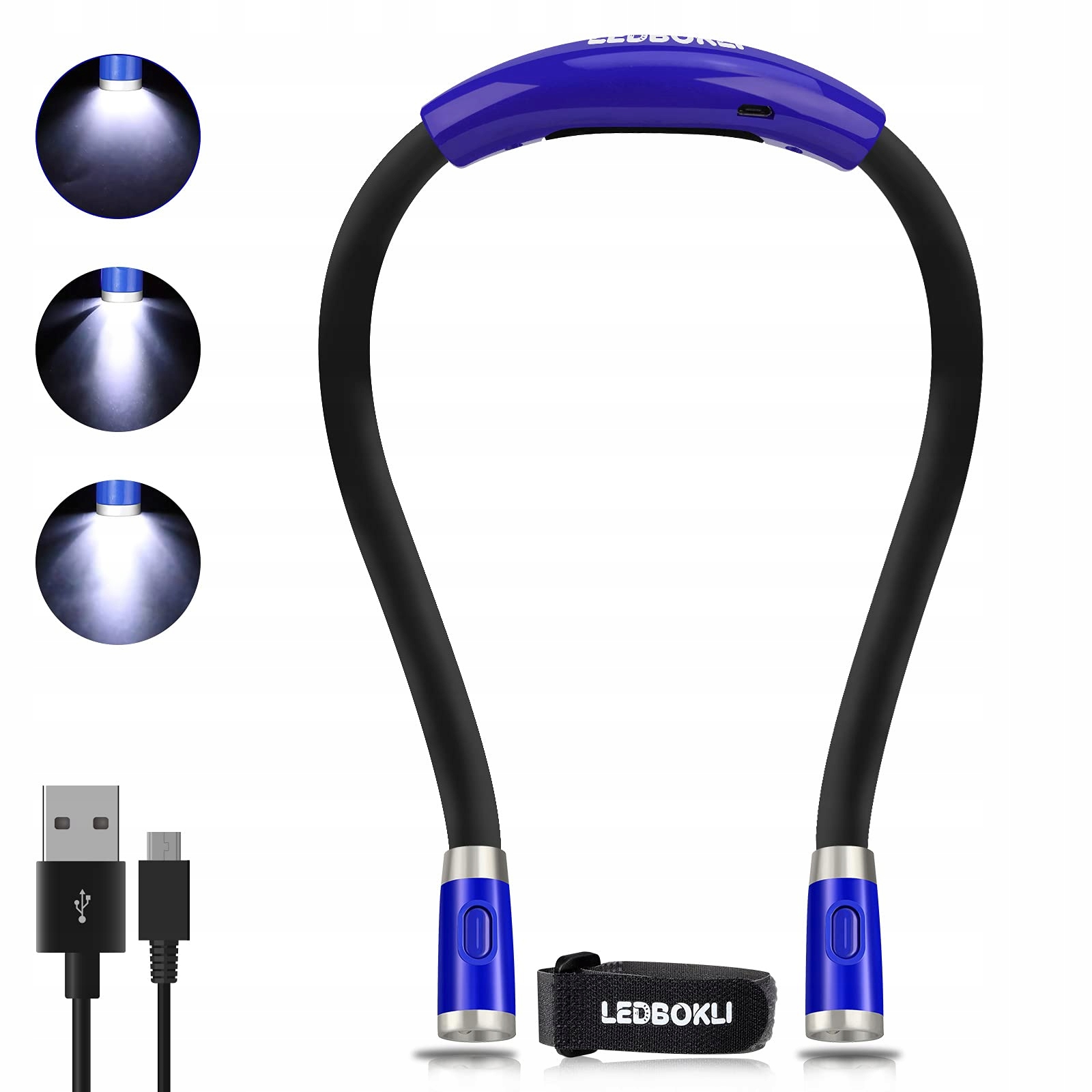 Led stolní lampička s regulací jasu 3 úrovněmi Usb napájení Navy 26 cm