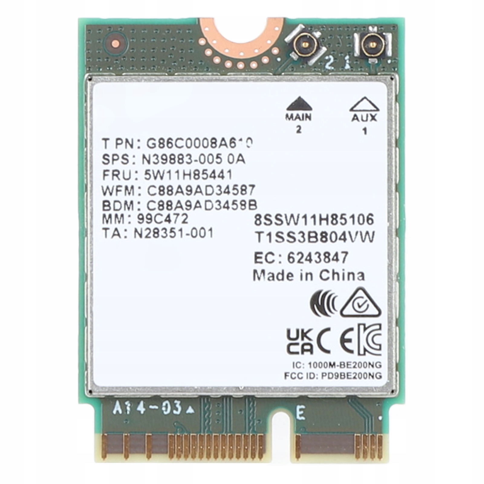 Síťová Karta BE200NGW Wifi 7 Pro Nanaintel BE200 8774MBPS Podporuje 8A