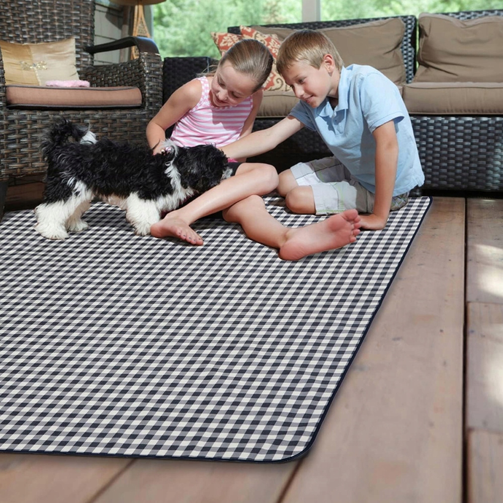 KOC PIKNIKOWY PLAŻOWY TKANINA OXFORD WODOODPORNY DUŻA MATA 200X145 XL Długość 200 cm