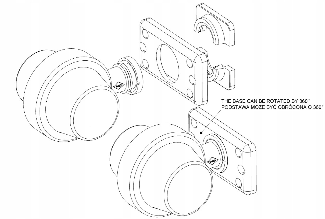 LAMPA OBRYSOWA OBRYSÓWKA MAŁA OLD SCHOOL LED Kolor czerwony pomarańczowy