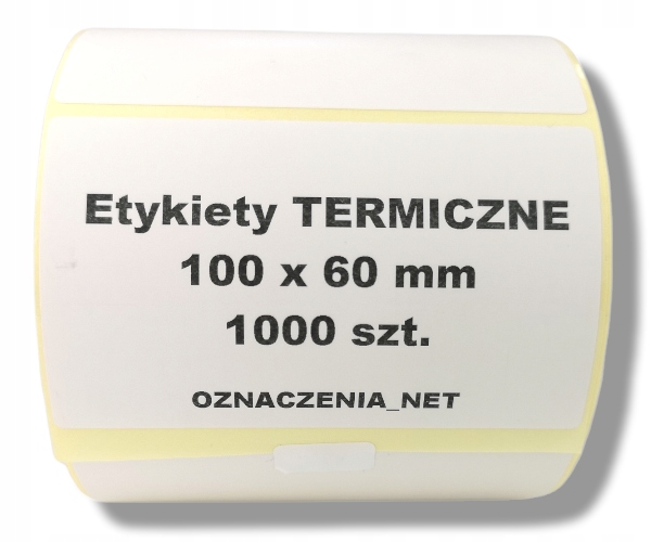 

Etykiety Termiczne 100x60 samoprzylepne 1000 szt