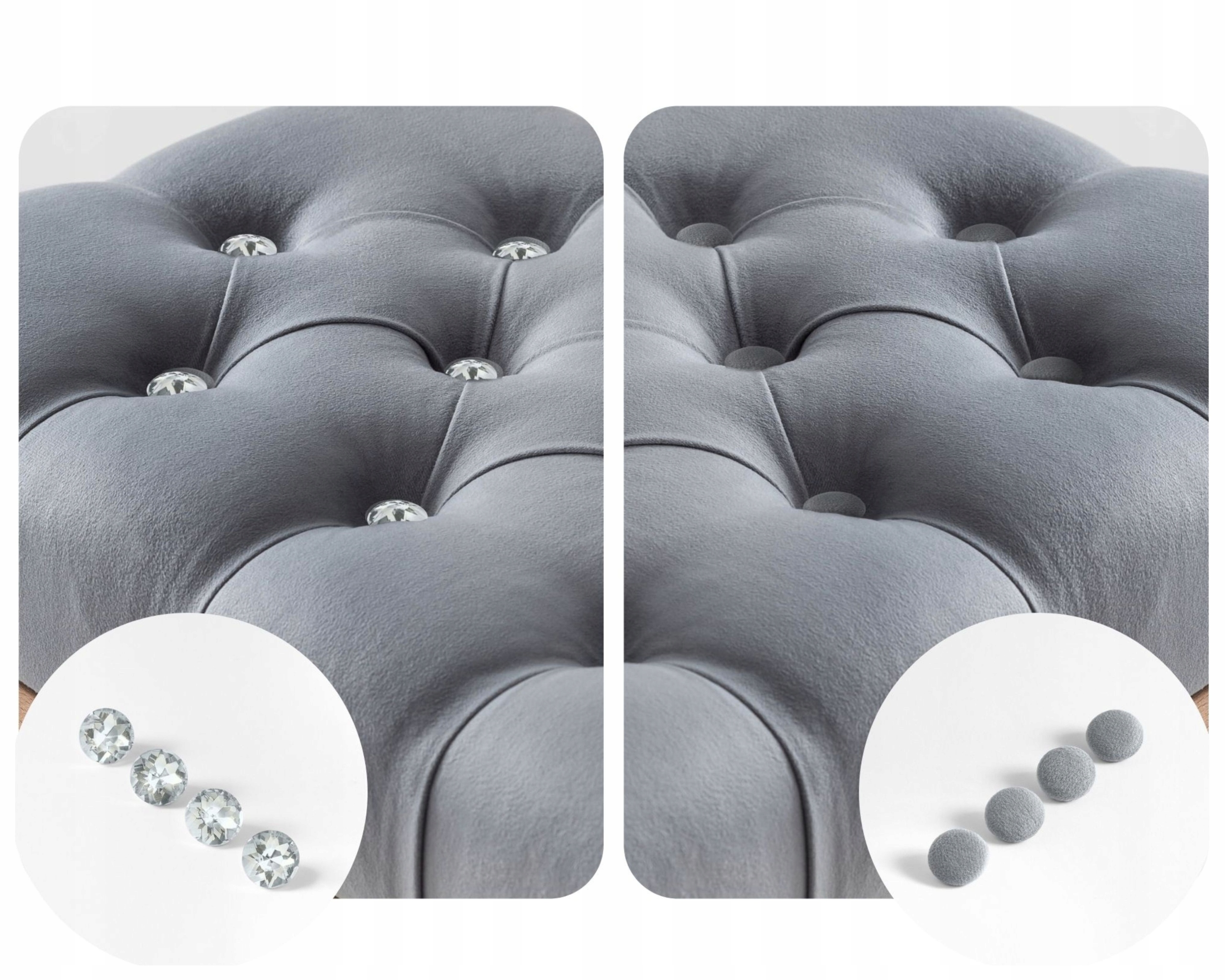 Ławka Pikowana bench4home Pufa Tapicerowana 80 cm Materiał obicia tkanina