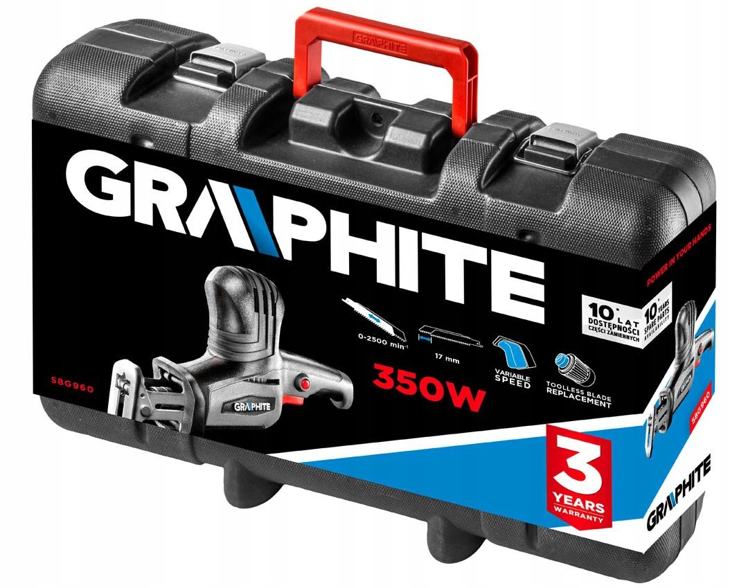 PIŁA SZABLASTA GRAPHITE 350W LISI OGON SKOK 17MM Kod producenta 58G960