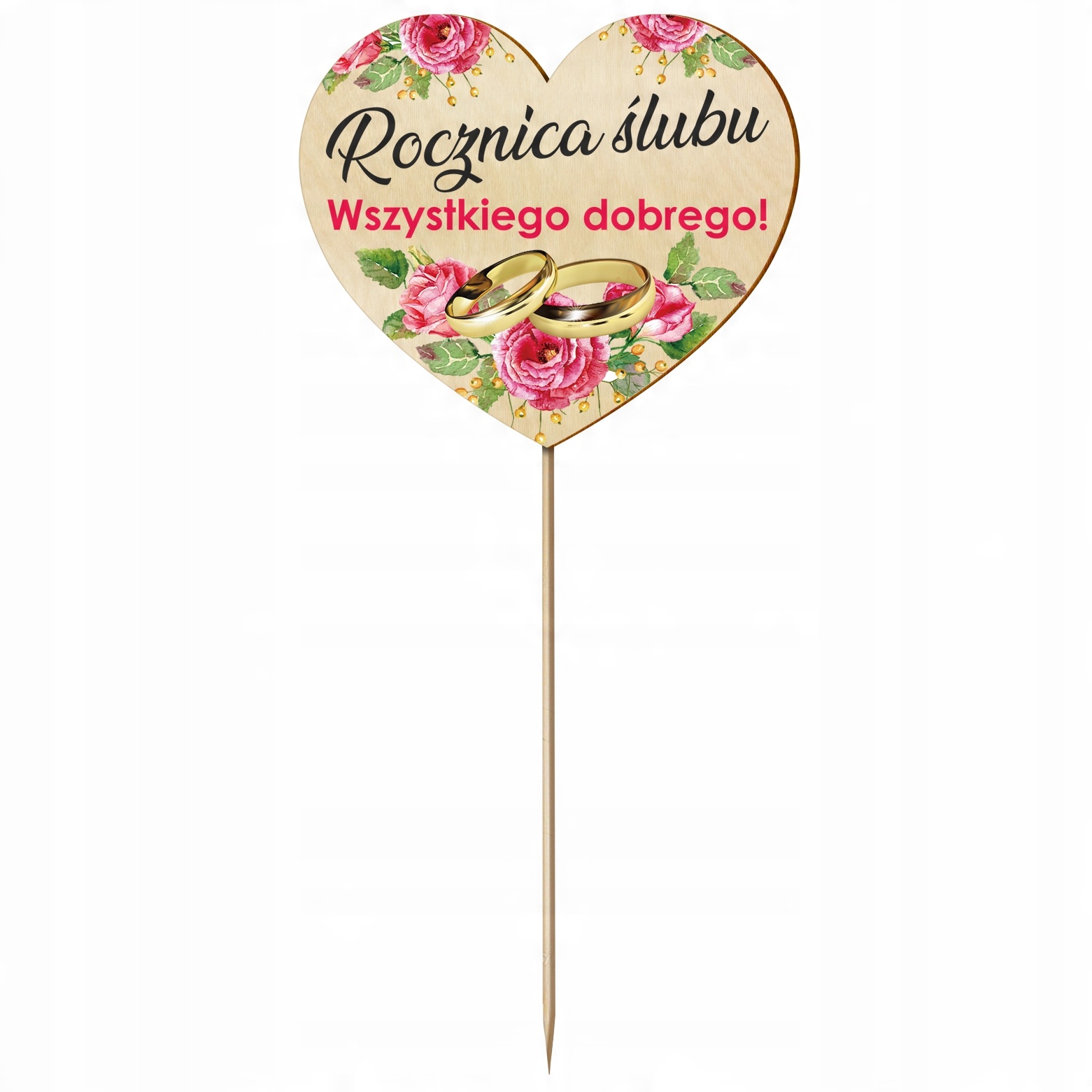 

Topper toper na tort Rocznica Ślubu + Imię tekst