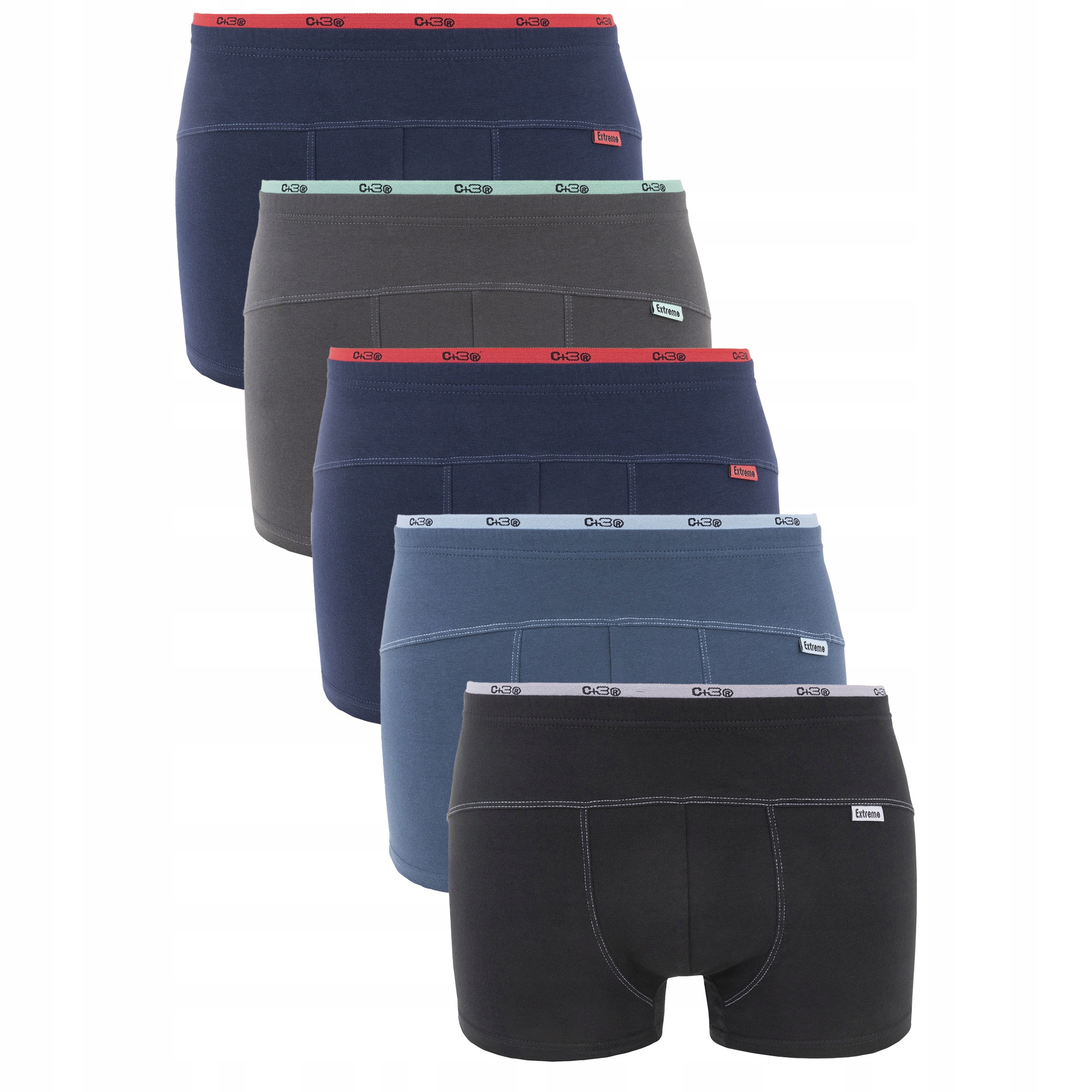 5x Bokserki Bawełniane Męskie Majtki C+3 Rozmiar 3XL